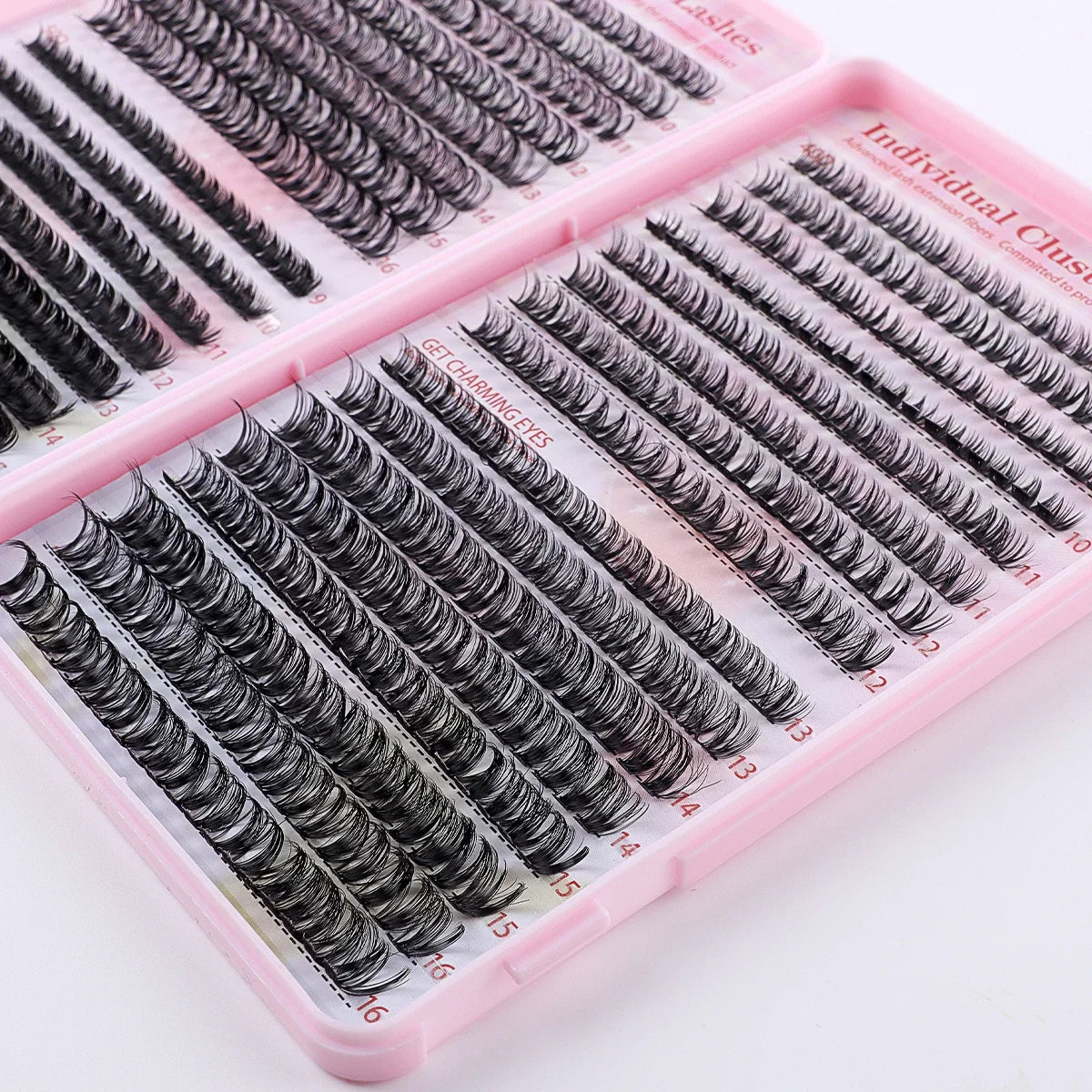 Lash Extension Kit 640 Pcs 3D Thick Fluffy Lash Clusters 30+40+50D 9-16mm Eyelash Set Individual Lashes with Bond and Remover