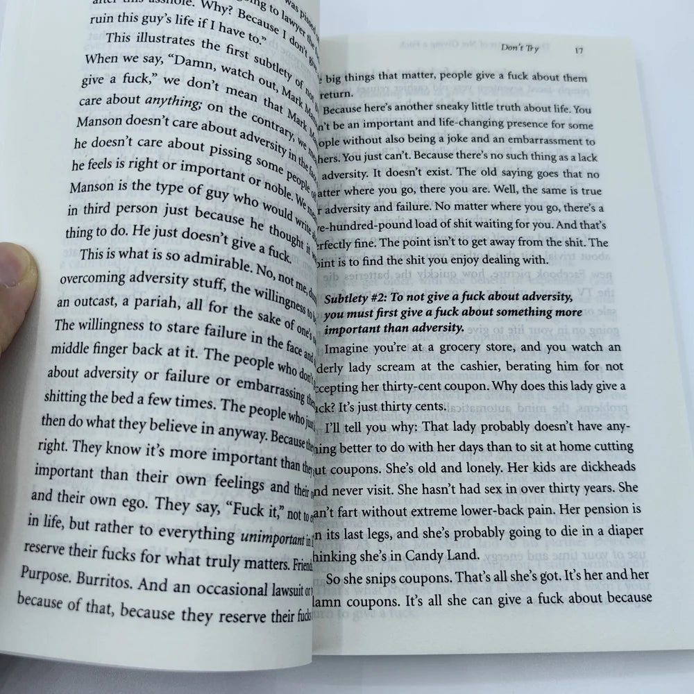 The Subtle Art of Not Giving A F*C,Reshape Happiness,how To Live As You Want By Mark Manson Self Management Stress Relief Book