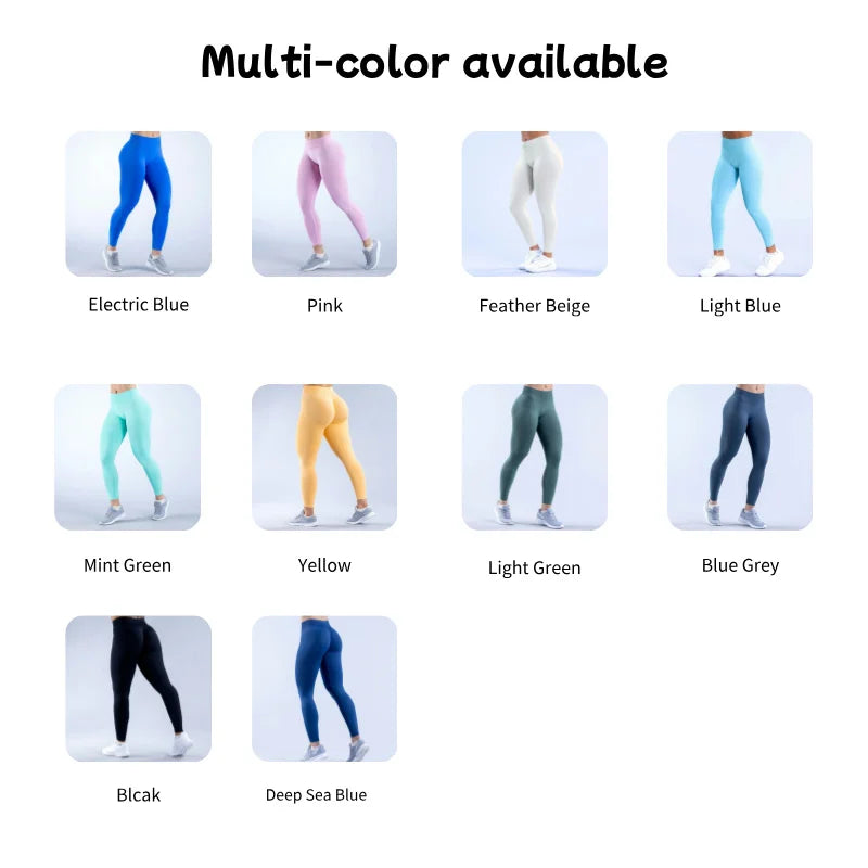 Seamless Women Sports Yoga Pants Low Impact Sports Leggings Tummy Control Squat Proof Gym Fitness Workout Scrunch Butt Tights