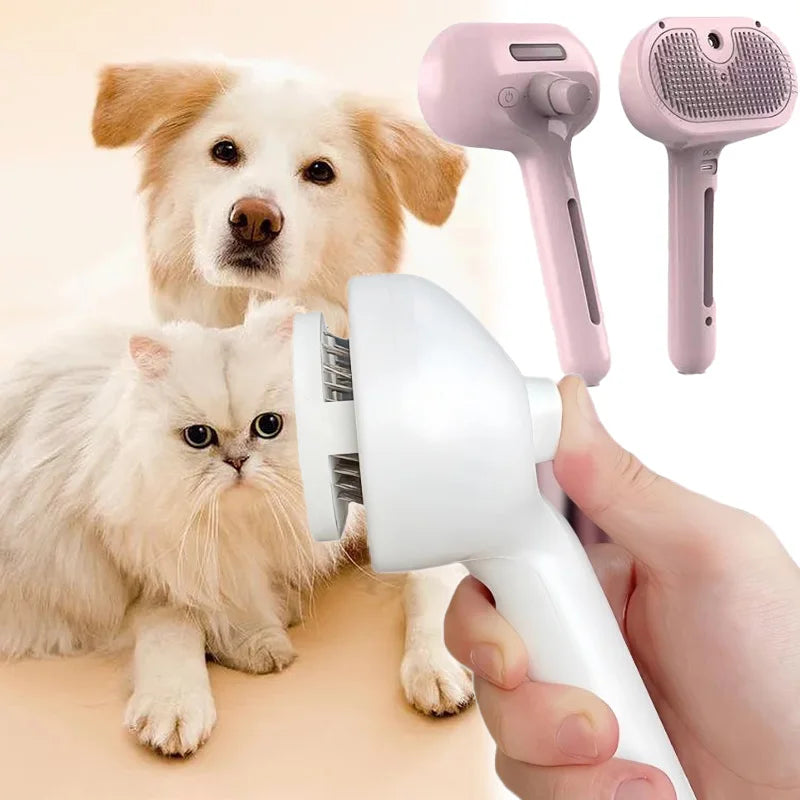 New Pet Spray Brush Hair Removal Comb Dog Cat Brush & Steam Self Cleaning Dog Steam Brush Hair Removal Comb Brushing Comb