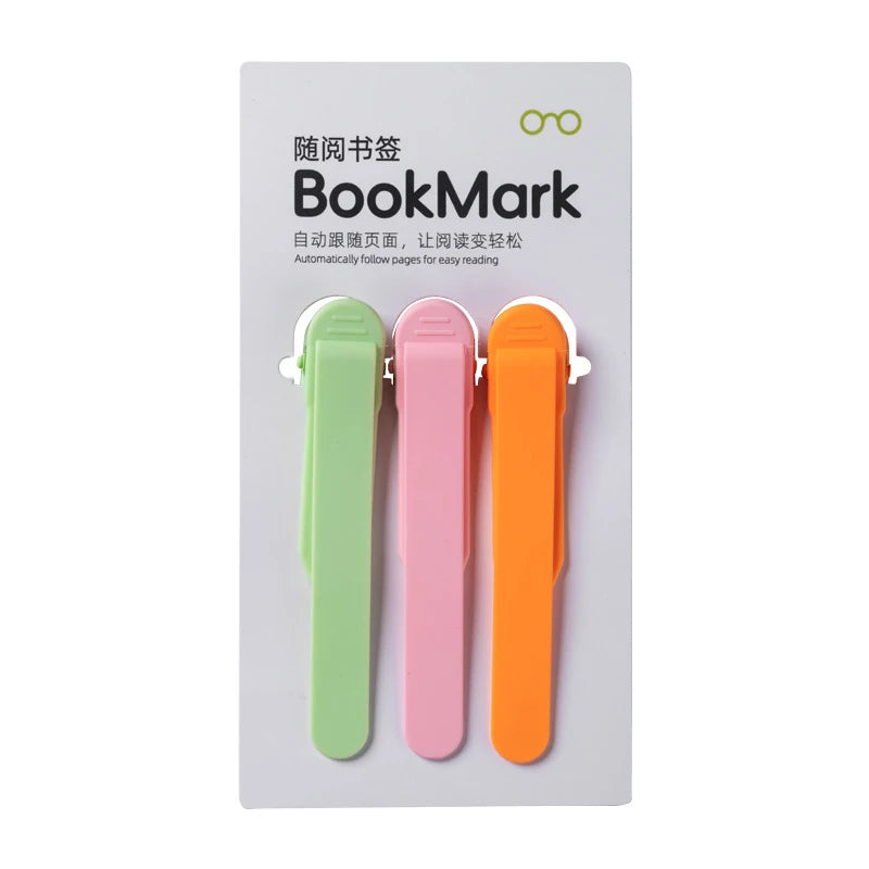 1/3/6Pcs Silicone Bookmark Automatically Follows Page Flipping Student Bookmarks Office Stationery Home Office School Supplies