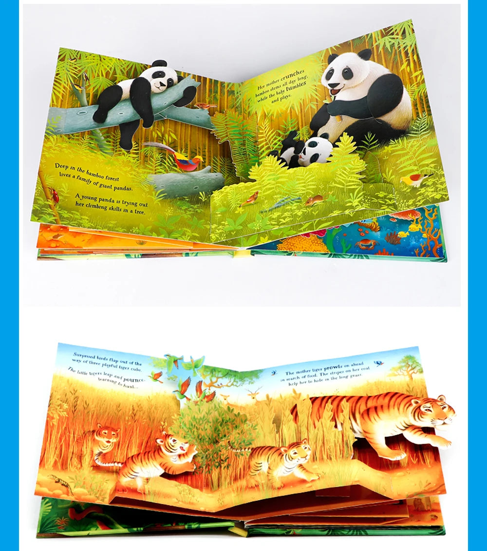 Kids Pop Up 3D Flap Picture English Books Fairy Tales Bedtime Reading Book Enlighten Learning Toys Children Gift Montessori