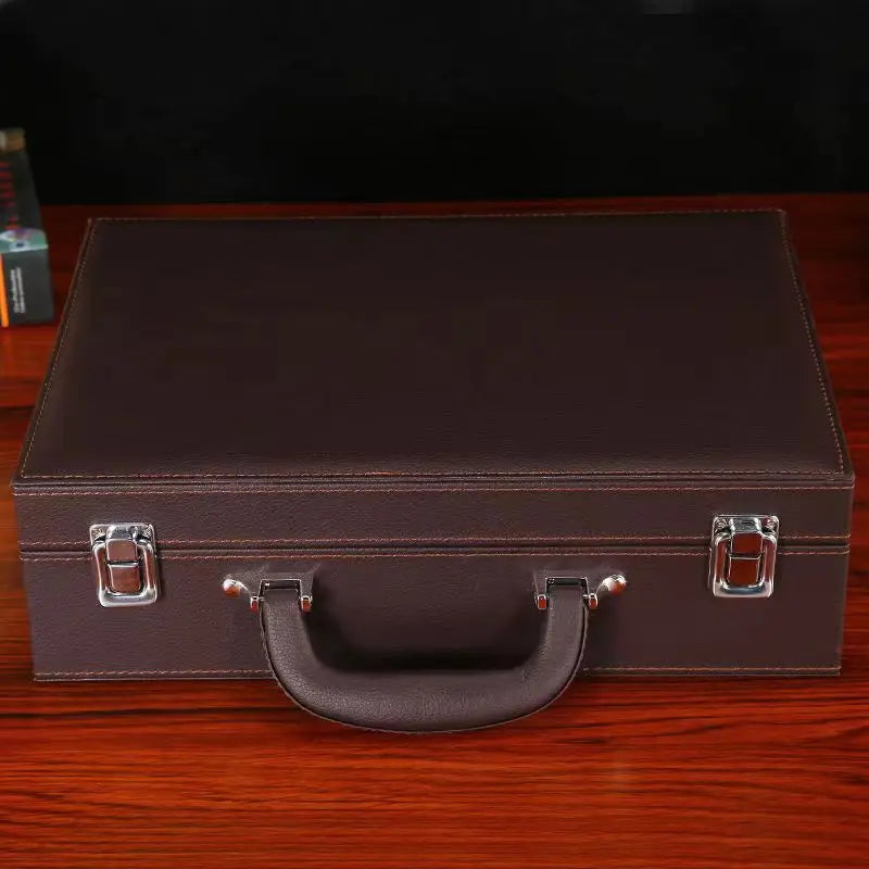 Men's Women's handbags Room Delivery Box Toolbox Information Storage Bag Suitcase Key Leather Business File Box