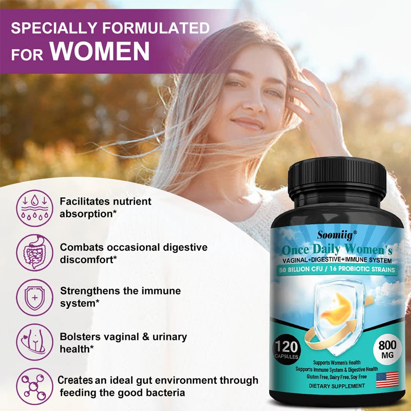 Probiotic Supplements, Including Prebiotics, Support Women’s Gut Flora, Digestive Health, and Longer-lasting Energy