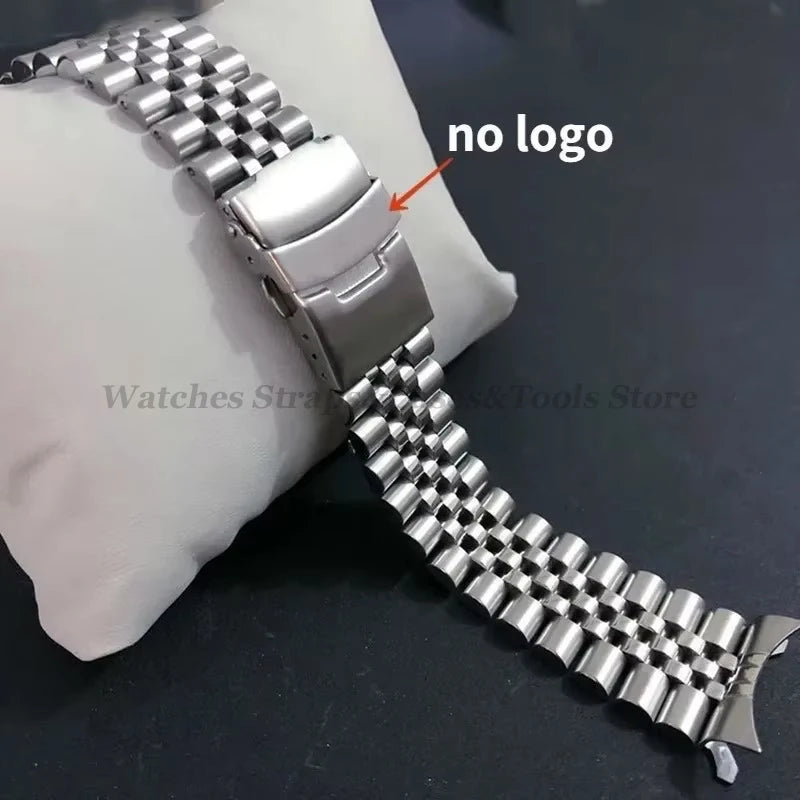 Luxury Solid Stainless Steel Band 18mm 19mm 20mm 21mm 22mm Straps for Seiko for Jubilee for Oyster Belt Men's Watch Accessories