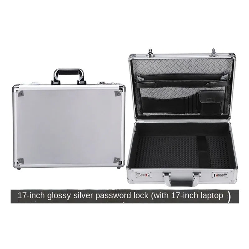 Password Lock Storage Box Office Folder Big Data Organization Certificate Aluminum Alloy Frame Canvas Tool Bag Organizer