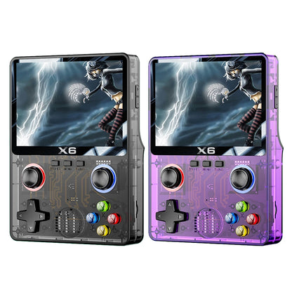 X6 Portable Video Game Console 2000mAh 3.5 Inch IPS Screen Handheld Game Player 8000 Games Built in 11 Emulators for Adults Kids