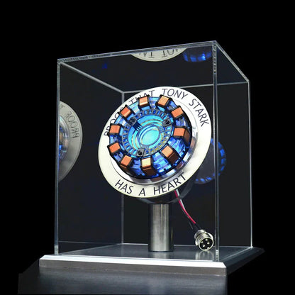 Avenger Iron Man Mk1 Arc Reactor Tony Stark Heart Of Mark Figure Led Light Model Superhero 1:1 Cosplay Toys Chest Lamp Kids Gift