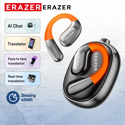 [AI Translator Earphone] ERAZER XF31 Bluetooth Translation Earbuds Sleep ASMR Headset DIY APP  AI Wireless Headphones Open Back