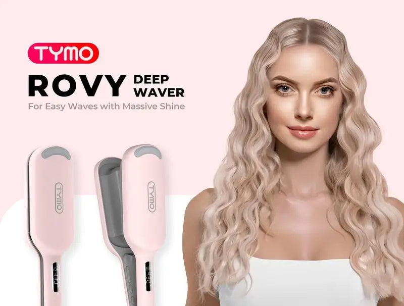 TYMO ROVY-Wave Curling Iron for Easy Comfort Styling Negative Ionic hairwaver comfortable handle