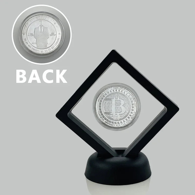 New Product Commemoration Coin Dogecoin Ethereum BNB TRX Ripple Cardano Crypto Bitcoin Litecoin Cryptocurrency With Nice Stand