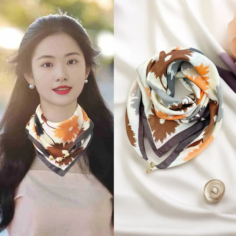 Hot Magnetic Triangle Neck Protection Scarf for Women in Autumn and Winter 2025 New Cotton and Linen Scarf High-end Neck Scarf ﻿