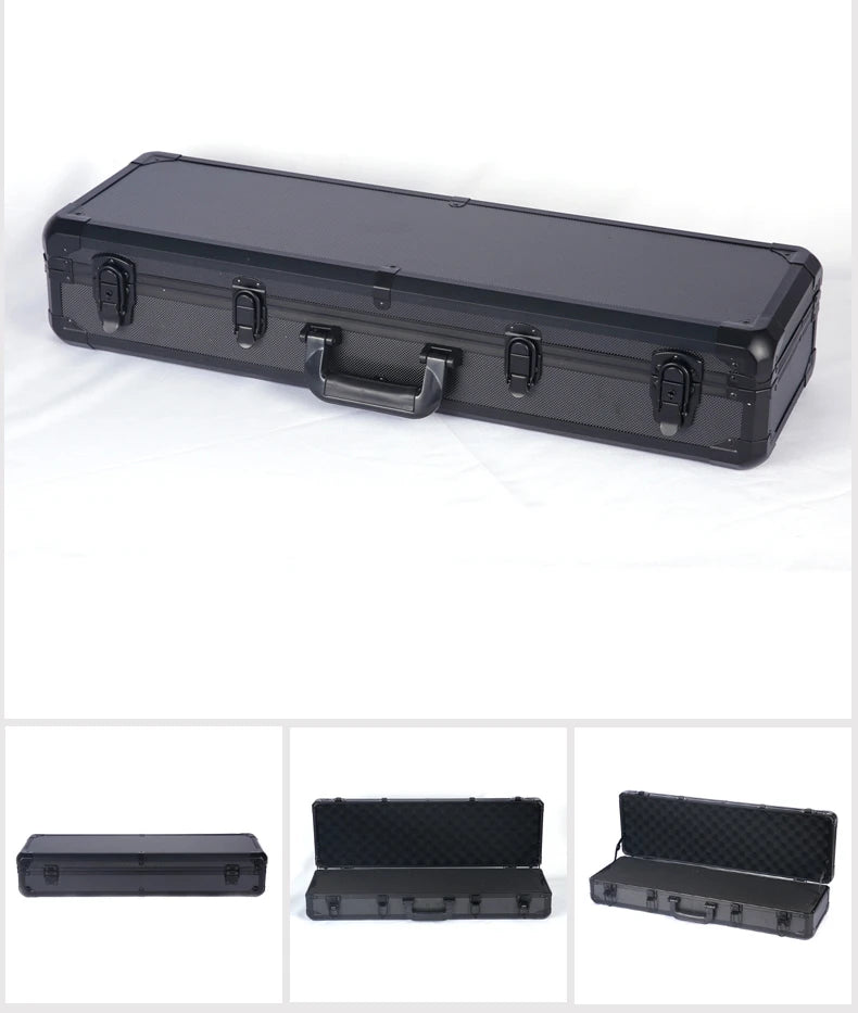 Long Portable Hardware Aluminum Toolbox Instrument Equipment Safety Box Tool Box with Wheels Multi-functional Suitcase