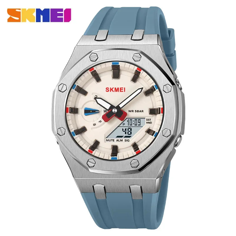 SKMEI 2243 Waterproof Night Glow Electronic Watch  Student Electronic Watch Multi functional Sports  Men's Watch