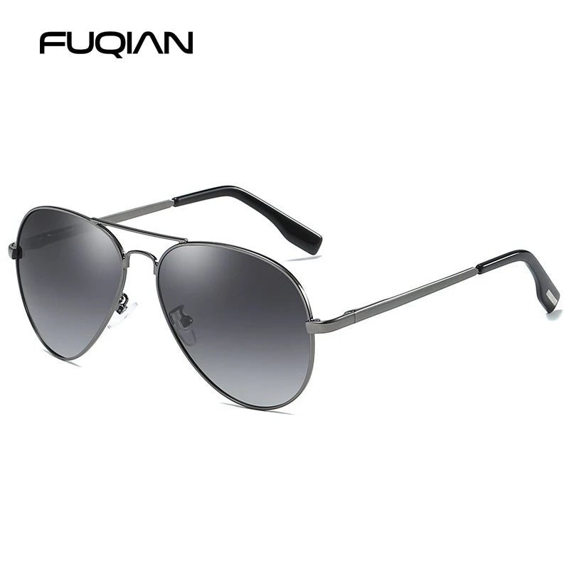 Classic Pilot Polarized Sunglasses Men Luxury Metal Black Aviation Sun Glasses Male Fashion Driving Vacation Shades UV400