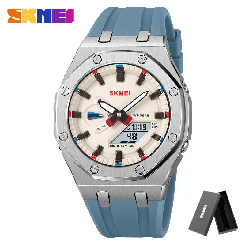 SKMEI 2243 Waterproof Night Glow Electronic Watch  Student Electronic Watch Multi functional Sports  Men's Watch