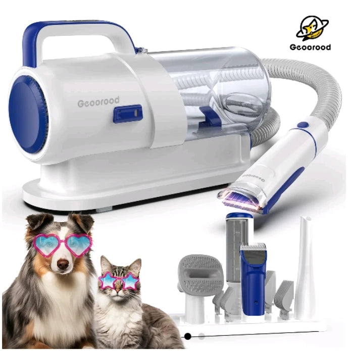 Geoorood Dog Grooming  Vacuum,  2.5L Pet Grooming Kit & Vacuum Suction Pet Hair, Professional Clippers