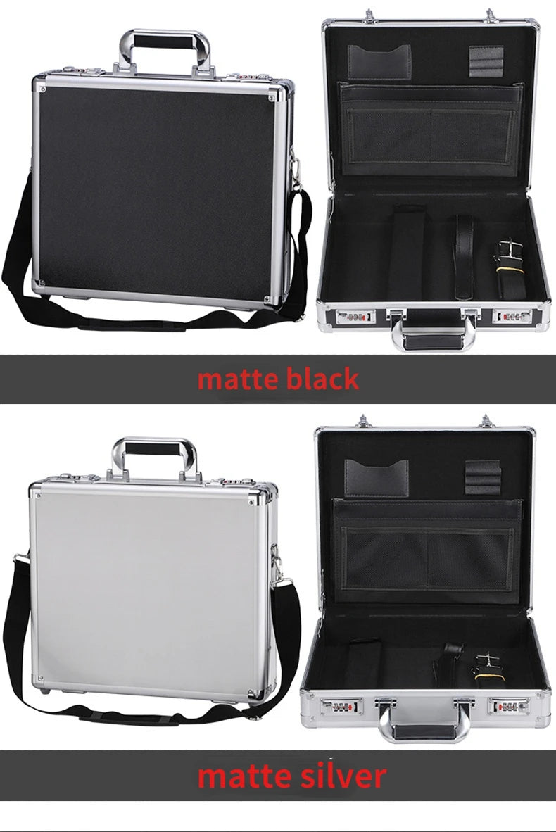 Password Lock Storage Box Office Folder Big Data Organization Certificate Aluminum Alloy Frame Canvas Tool Bag Organizer