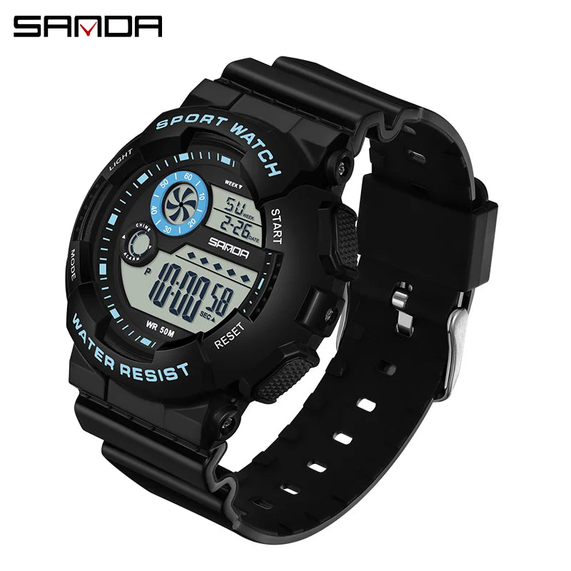 SANDA G Style Fashion Women Sport Watches Alarm Clock Waterproof Stopwatch LED Digital Women Electronics Chronograph Wrist Watch