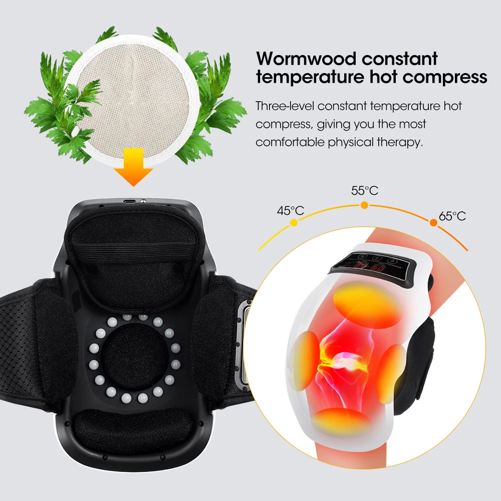 Electric Knee Temperature Massage Heated Vibration Massage Instrument Knee Pad Hot Compress Leg Joint Brace