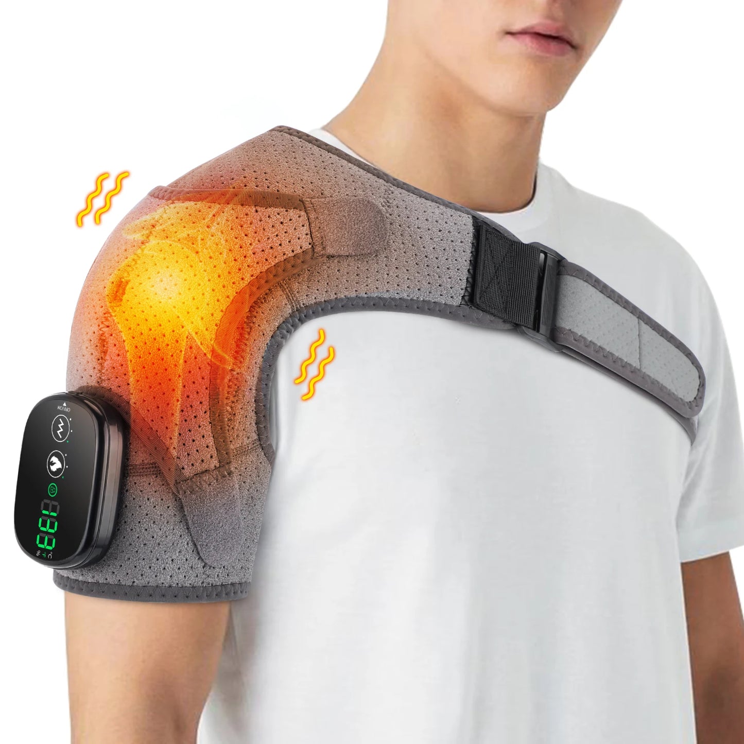 3 Levels Heating and Vibration Shoulder Rehabilitation Supplies Dislocated Shoulder Physical Therapy Brace Fatigue Relief