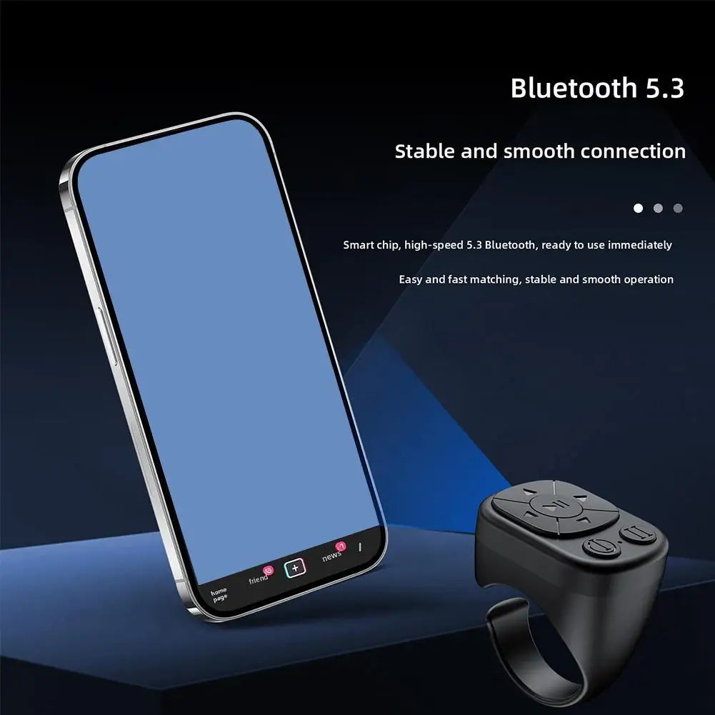 Bluetooth Camera Remote Control Shutter Scroller Clicker for TikTok Scrolling Bluetooth 5.3 Page Turner for Kindle