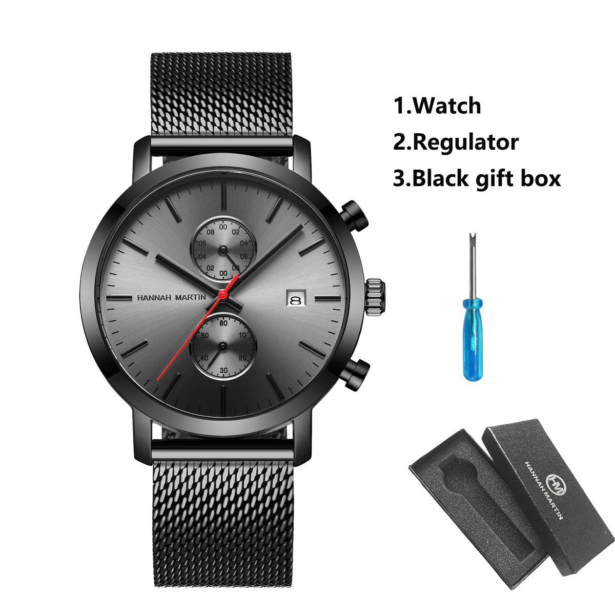 Top Men Watch Brand Business Style Stainless Steel Fashion Waterproof Sports Multifunctional Quartz Wristwatch Relogio Masculino