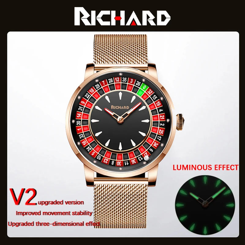 Richard Sapphire Glass NH35 Jacob & Co Betting Market Mens Mechanical Watches Watch Men Top Brands Luxury Wheel Turning Watches