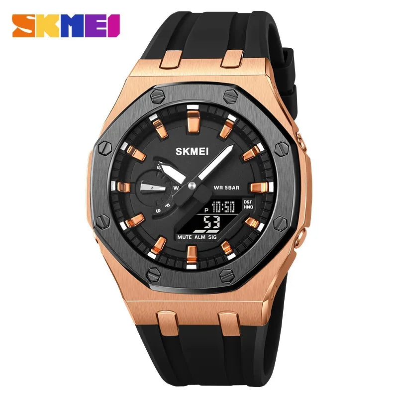 SKMEI 2243 Waterproof Night Glow Electronic Watch  Student Electronic Watch Multi functional Sports  Men's Watch