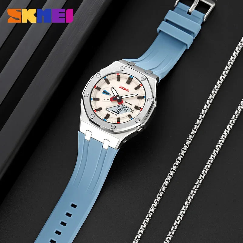 SKMEI 2243 Waterproof Night Glow Electronic Watch  Student Electronic Watch Multi functional Sports  Men's Watch