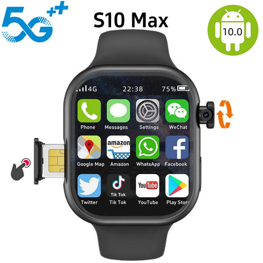 S10 Smart Watch 10 Series 5G Sim Card Android 10.0 Watch 2.29 inch Amoled Large Screen GPS WIFI Ultra thin body Smartwatch Adult