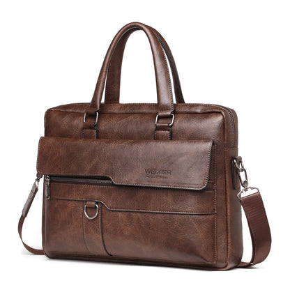 Men Briefcase Bag High Quality Business Famous Brand PU Leather Shoulder Messenger Bags Office Handbag 14 inch Laptop bag