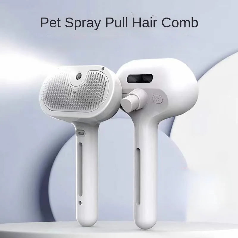 New Pet Spray Brush Hair Removal Comb Dog Cat Brush & Steam Self Cleaning Dog Steam Brush Hair Removal Comb Brushing Comb