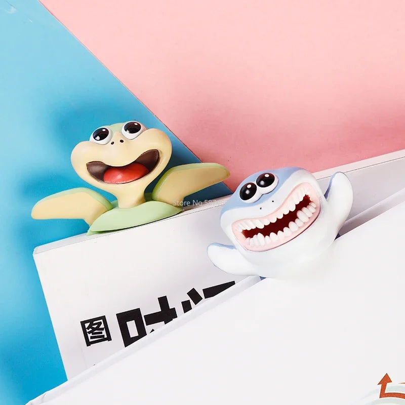 3D Stereo Cartoon Marker Animal Bookmarks Original Cute Cat PVC Material Funny Student School Stationery Children Gift Bookmark