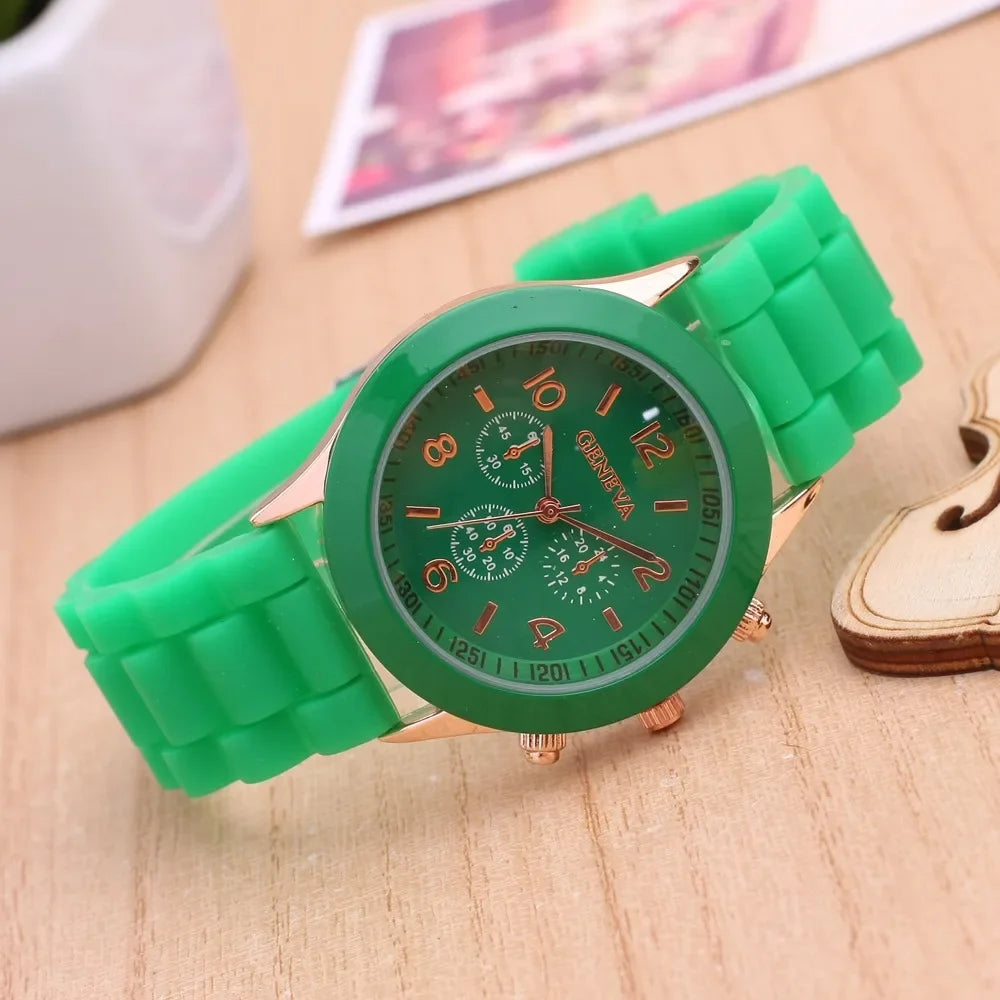 New Luxury Watch Women Waterproof Quartz Watch Silicone Strap Ladies Watch Candy Colors Birthday Gift Reloj Mujer Montre Femme