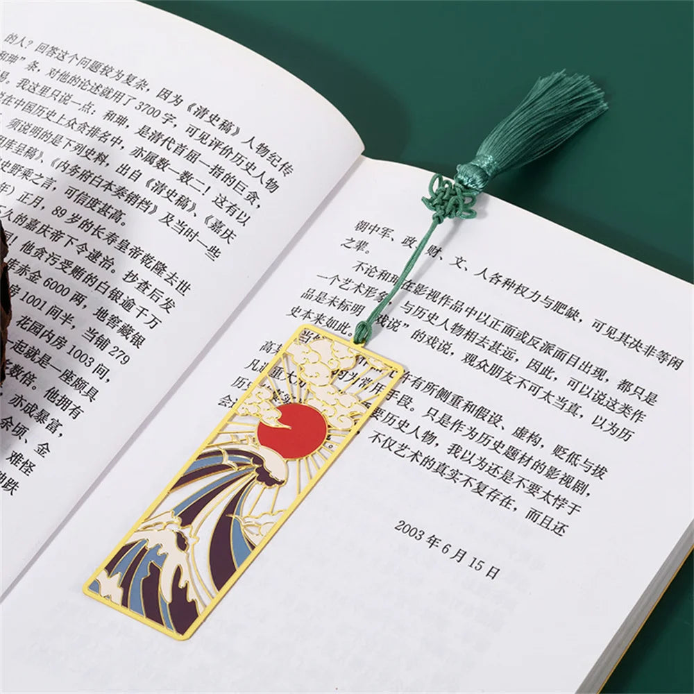 1pcs Chinese Style Bookmarks Retro Metal Bookmark School Supplies Reading Accessories Aesthetic Stationery Book Lover Gifts