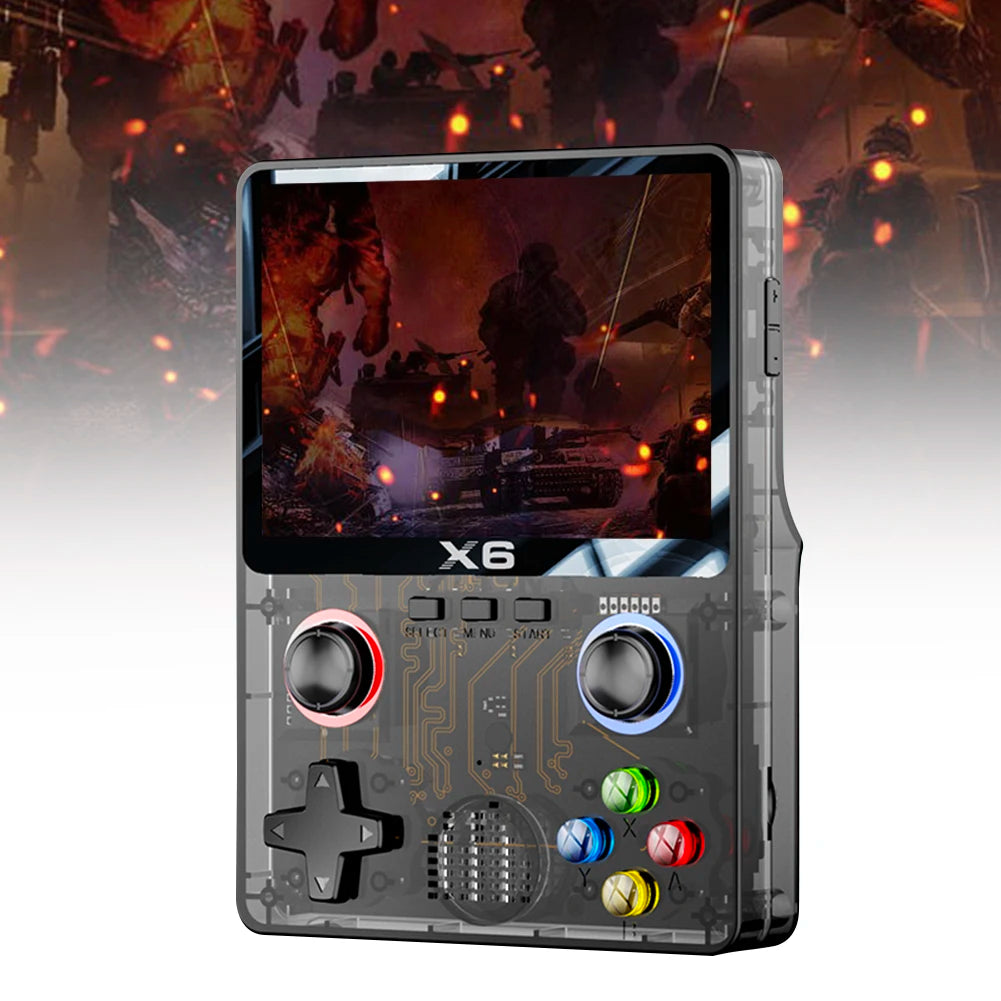 X6 Portable Video Game Console 2000mAh 3.5 Inch IPS Screen Handheld Game Player 8000 Games Built in 11 Emulators for Adults Kids