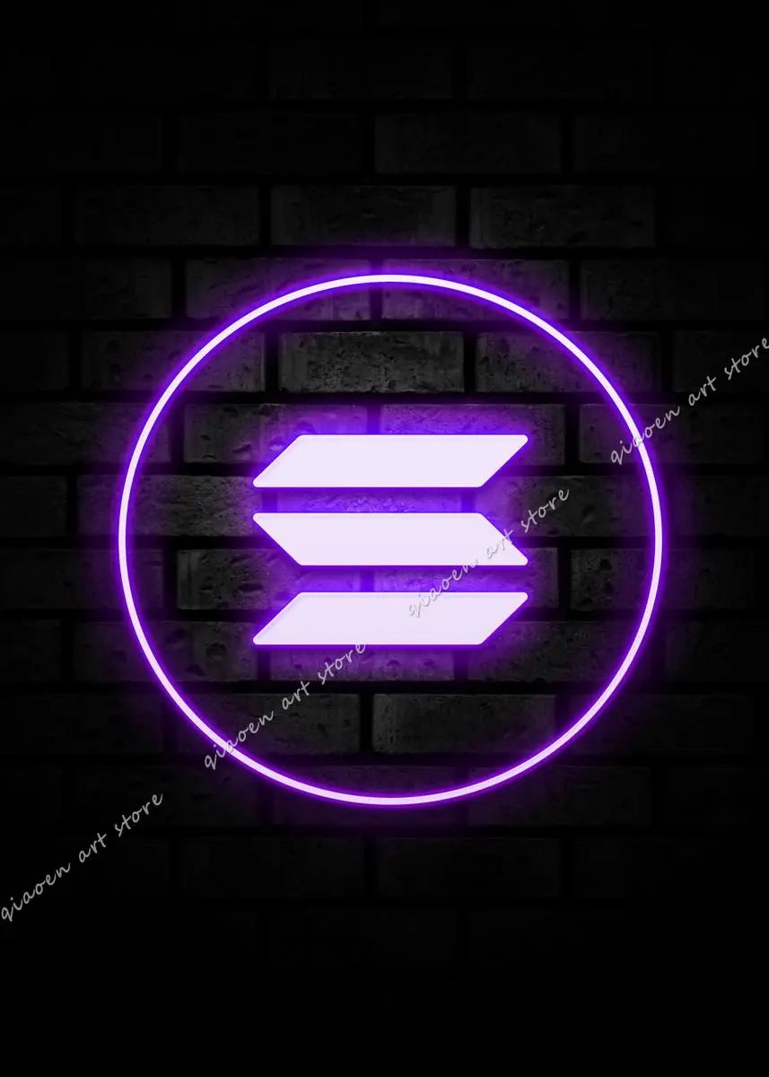 Bitcoin and Ethereum ETH BTC Neon Crypto Market Office Wall Art Pop Posters Prints Canvas Painting Room Home Decor