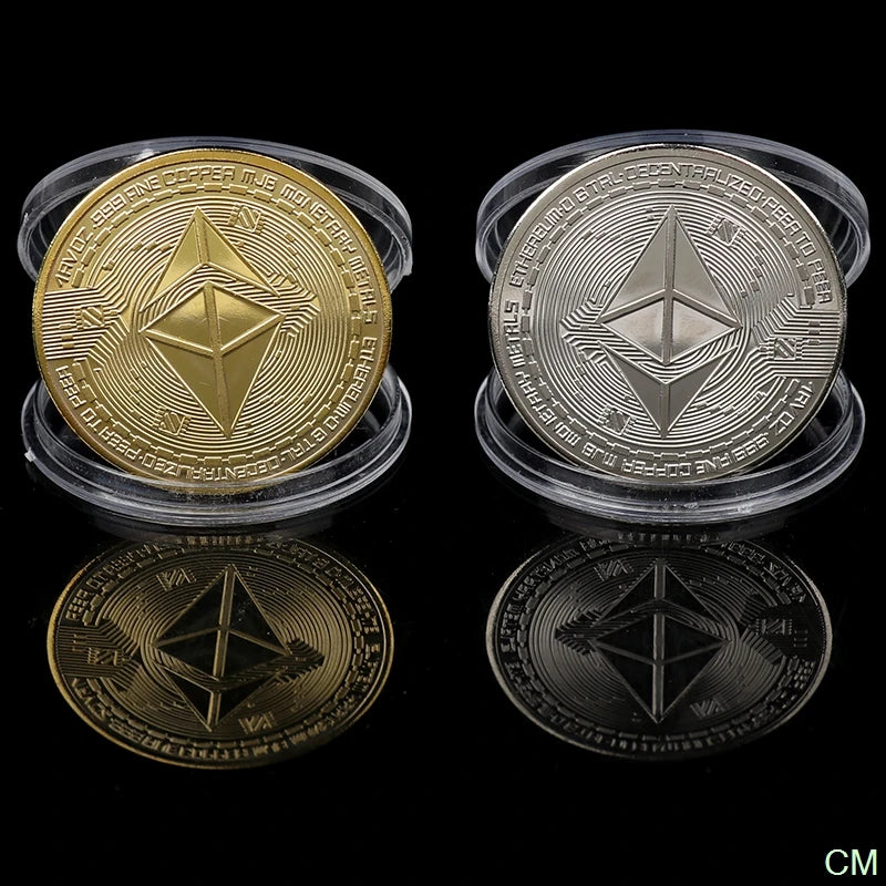 Creative Ethereum Coin Ethereum Art Collection Physical Commemorative Coin Collectibles