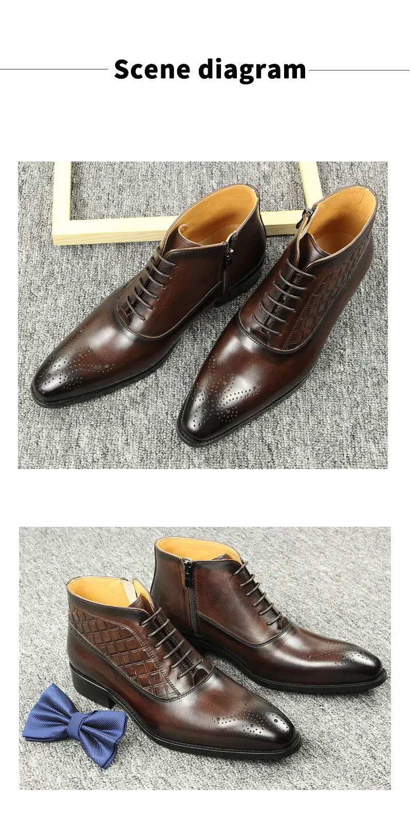 Luxury Men Boots Real Cowhide Leather Shoes For Successful Gentalman Suit Design Pure Handmade Fashion High Quality Male's Boots