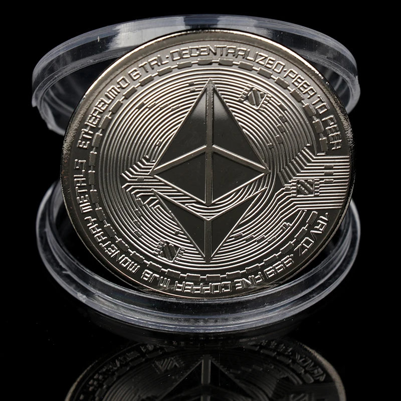 Creative Ethereum Coin Ethereum Art Collection Physical Commemorative Coin Collectibles