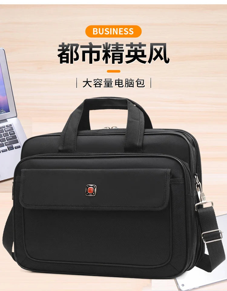 Simple Tote Men Business Briefcase Handbag For 15 Inch Laptop Bags Large Capacity Shoulder Bags Travel Notebook Messenger Bag