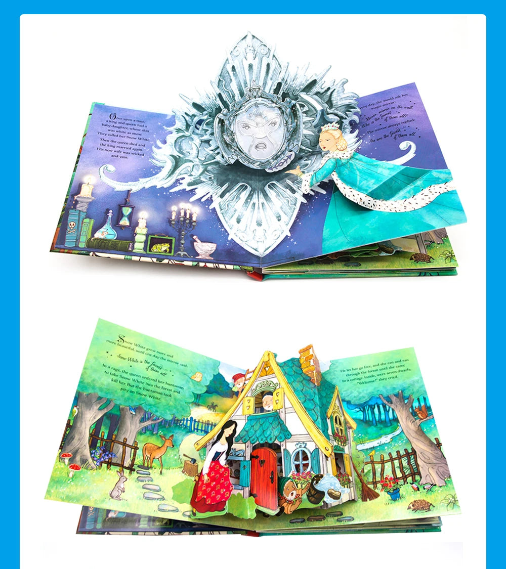 Kids Pop Up 3D Flap Picture English Books Fairy Tales Bedtime Reading Book Enlighten Learning Toys Children Gift Montessori