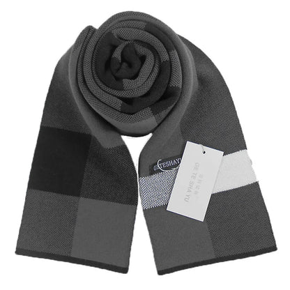 Designer Brand Men Cashmere Plaid Scarf Warm Neckercheif Classic Lattice Man Business Scarves Wraps Fashion Male Bufandas Shawls