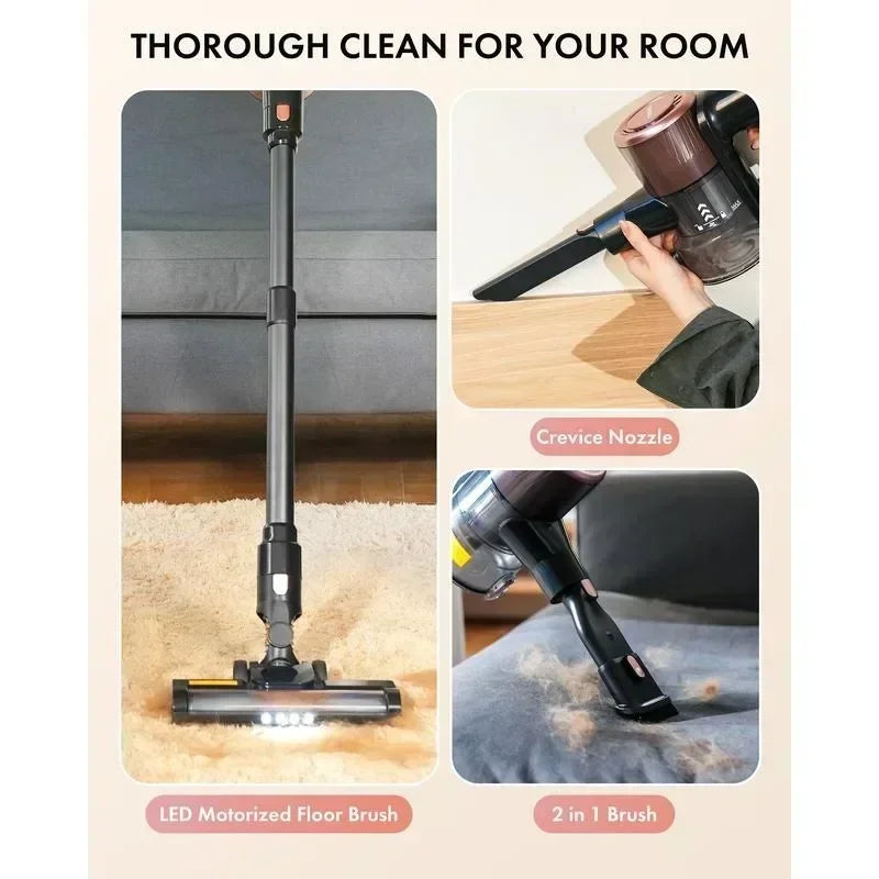 Homeika Cordless Vacuum Cleaner, 28Kpa Powerful Suction, 380W Powerful Brushless Motor, 8in1 Lightweight Handheld Vacuum Cleaner