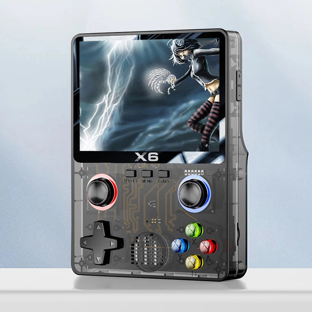 X6 Portable Video Game Console 2000mAh 3.5 Inch IPS Screen Handheld Game Player 8000 Games Built in 11 Emulators for Adults Kids