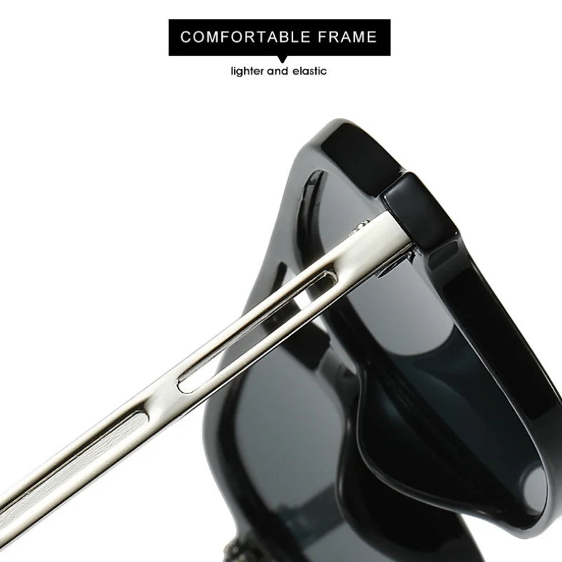 Small Square Frame Double Beam Sunglasses Men And Women Pilot Retro Sunglasses Classic Sunglasses