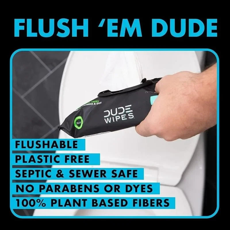 DUDE Wipes - Flushable Wipes - Unscented 8 Pack + Mint, 402 Ct.- XL Wipes with Aloe Vera  -Sewer Safe Better Than Toilet Paper