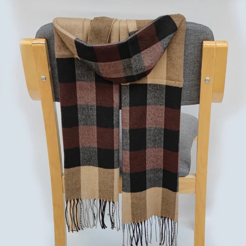 180*35cm Luxury Brand fashion classic lattice men soft scarf cashmere plaid scarves shawl UNISE wraps pashmina headband muffler