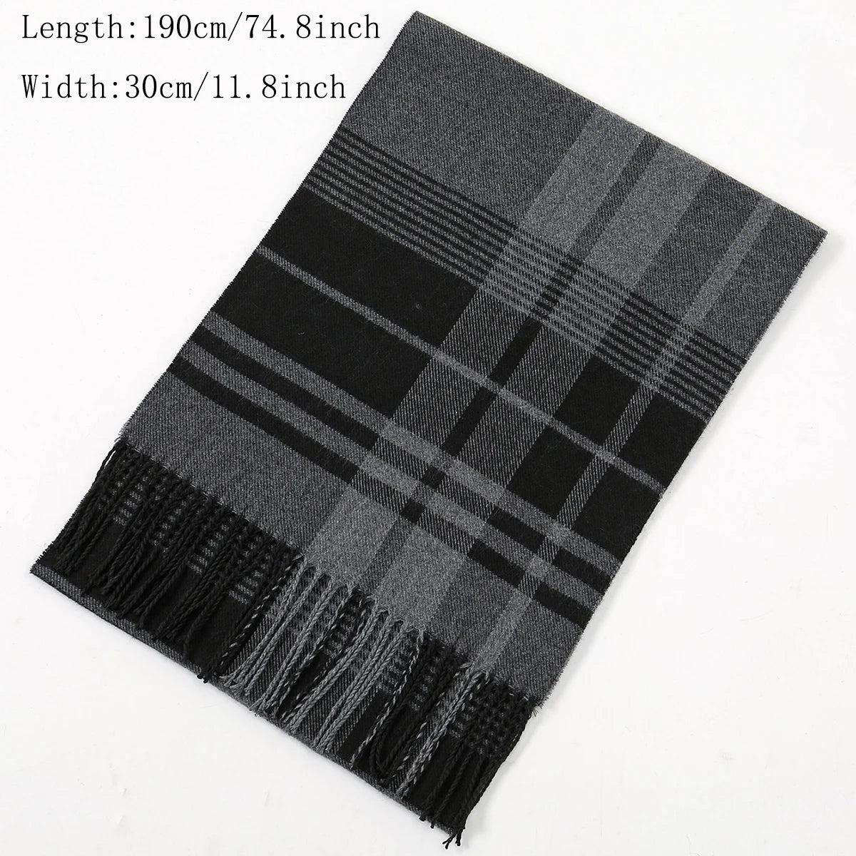 2024 New Classic Stripe Plaid Tassel Long Scarfs For Unisex Mature Warm Windproof Neck Scarf Casual Outdoor Scarf Warps